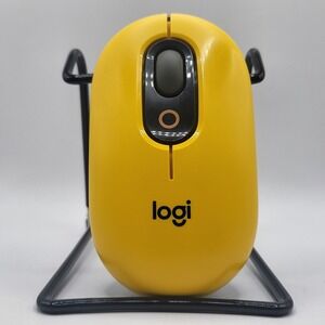 Logitech POP Mouse Wireless Bluetooth Bubble Series Silent Touch Yellow